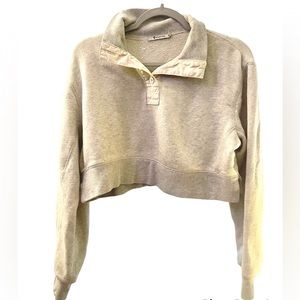 Cropped T by Alexander Wang Henley Varsity top